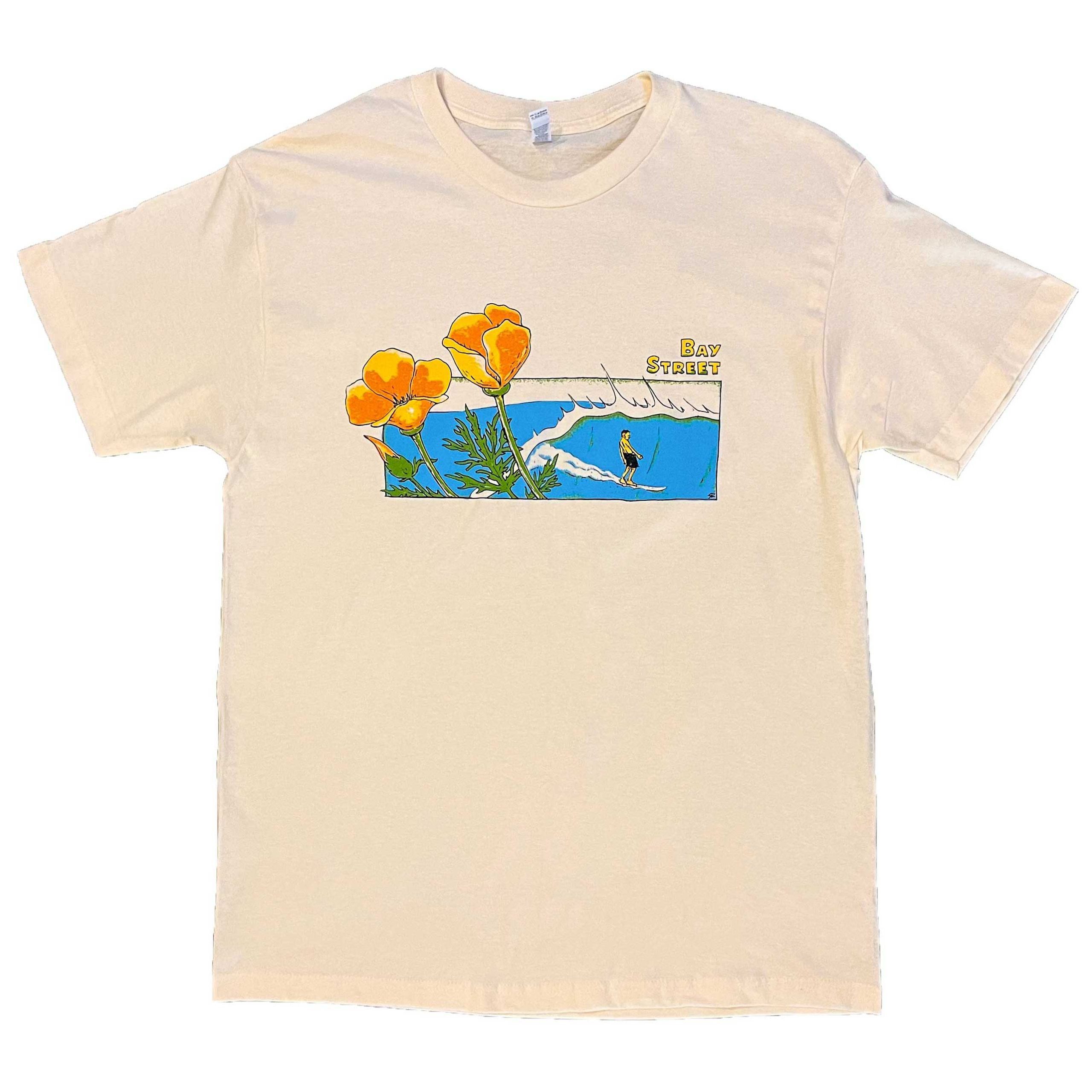 Bay Street "Flower" T-Shirt -- Cream